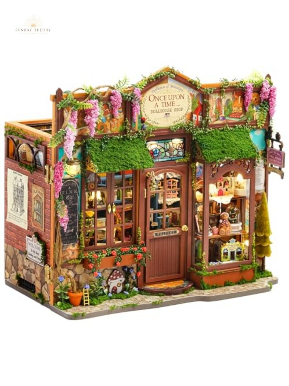DIY Miniature Dollhouse Kit for Adults with LED Light
